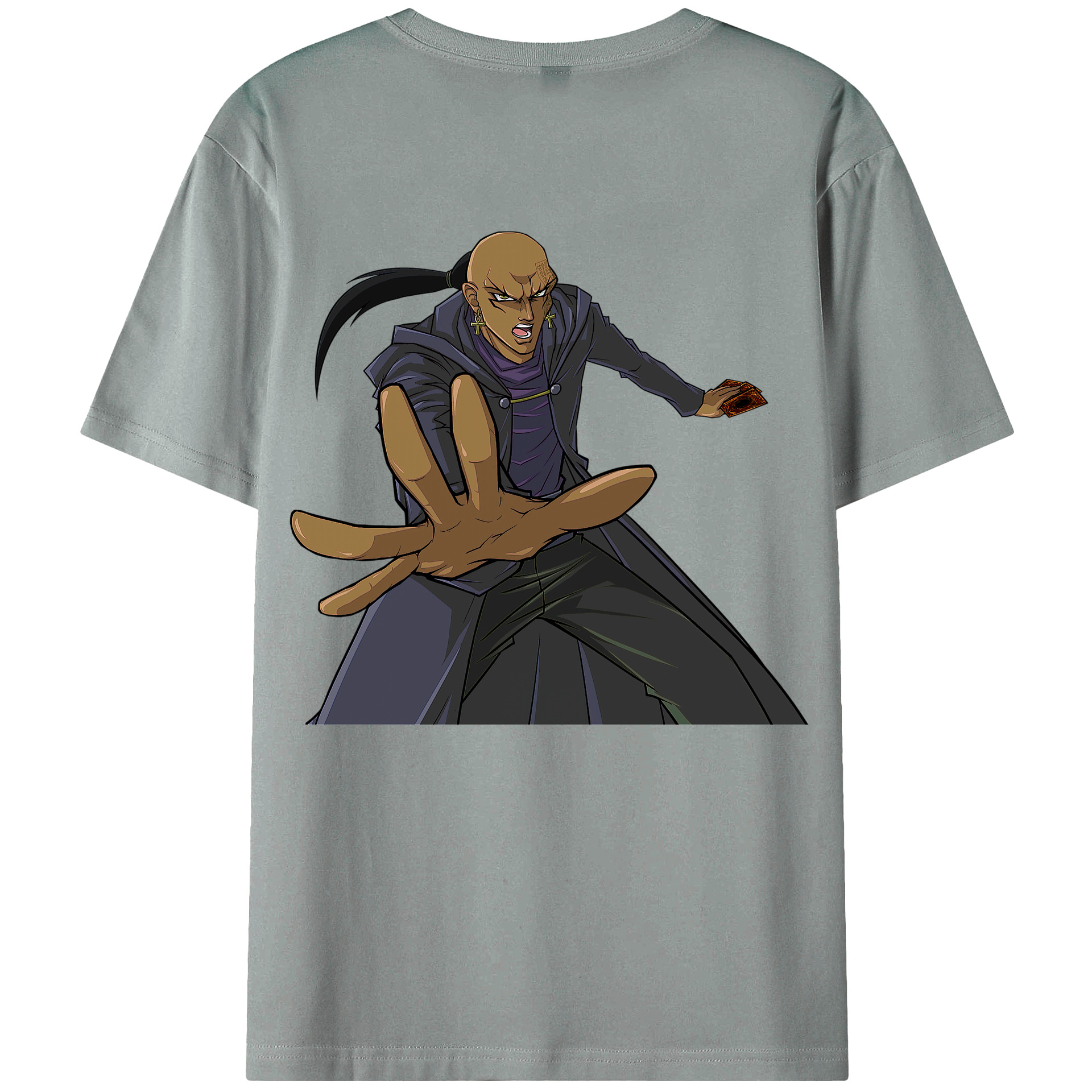 （画像用） 遊☆戯☆王 Yu-Gi-Oh! 綿100％ メンズ半袖Tシャツ（バックプリント） 通気性